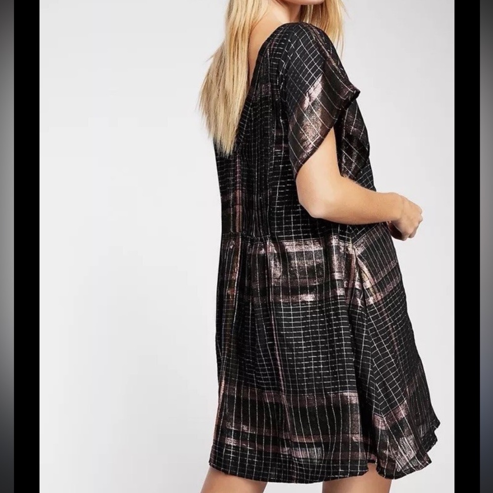 Free People “Barcelona” Plaid Mini Dress – Size M - Picture 3 of 8
